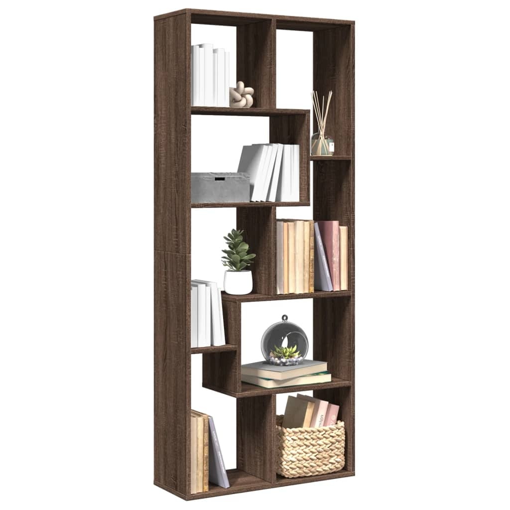 VidaXL Kamerscherm / boekenkast 67x25x161,5 cm hout bruin eikenkleur