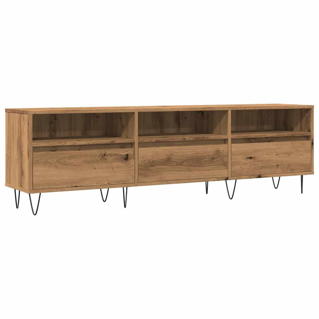 VidaXL Tv-meubel 150x30x44,5 cm bewerkt hout artisanaal eikenkleur
