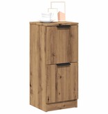 VidaXL Dressoirs 2 st 30x30x70 cm bewerkt hout artisanaal eikenkleur