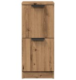 VidaXL Dressoirs 2 st 30x30x70 cm bewerkt hout artisanaal eikenkleur