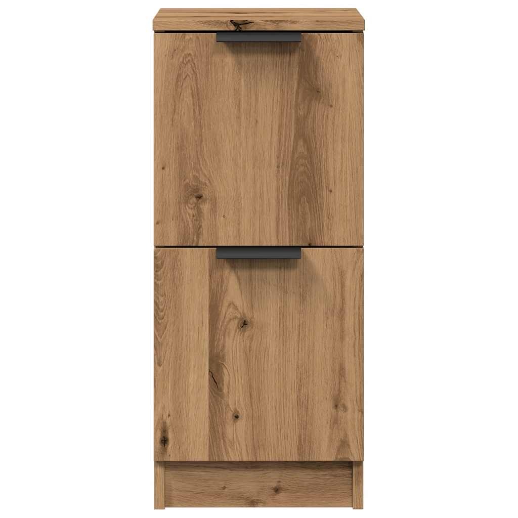 VidaXL Dressoirs 2 st 30x30x70 cm bewerkt hout artisanaal eikenkleur