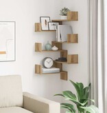 VidaXL Hoekwandschappen 2 st 40x40x49,5 cm hout artisanaal eiken