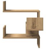 VidaXL Hoekwandschappen 2 st 40x40x49,5 cm hout artisanaal eiken