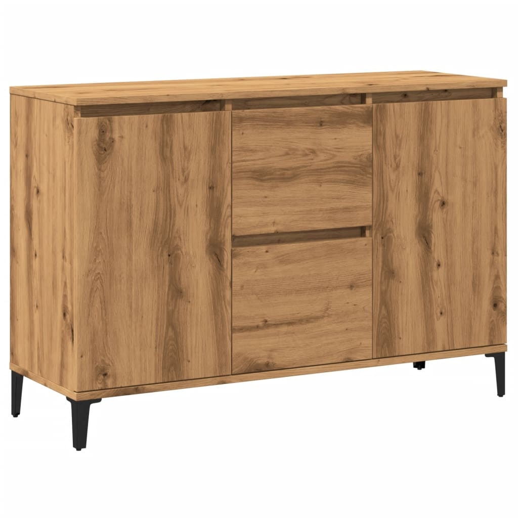 VidaXL Dressoir 102x35x70 cm bewerkt hout artisanaal eikenkleurig
