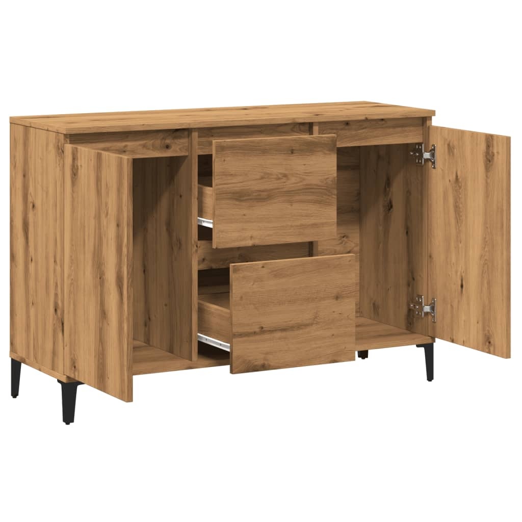 VidaXL Dressoir 102x35x70 cm bewerkt hout artisanaal eikenkleurig