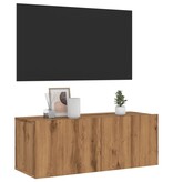 VidaXL Tv-wandmeubel 80x30x30 cm bewerkt hout artisanaal eikenkleurig