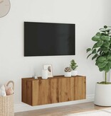 VidaXL Tv-wandmeubel 80x30x30 cm bewerkt hout artisanaal eikenkleurig