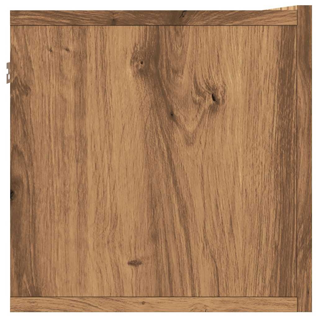 VidaXL Tv-wandmeubel 80x30x30 cm bewerkt hout artisanaal eikenkleurig