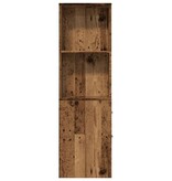 VidaXL Badkamerkast smal met wielen bewerkt hout oud houtkleurig