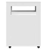 VidaXL Badkamerkast smal met wielen bewerkt hout wit