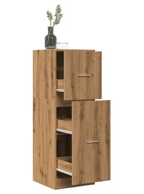 VidaXL Apothekerskast 40x41x118 cm bewerkt hout artisanaal eikenkleur