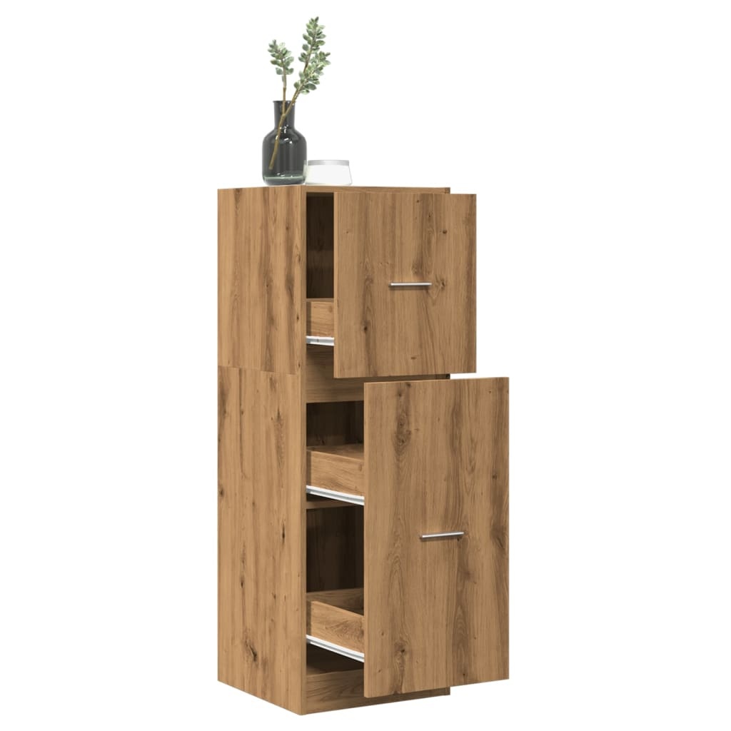 VidaXL Apothekerskast 40x41x118 cm bewerkt hout artisanaal eikenkleur