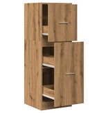 VidaXL Apothekerskast 40x41x118 cm bewerkt hout artisanaal eikenkleur