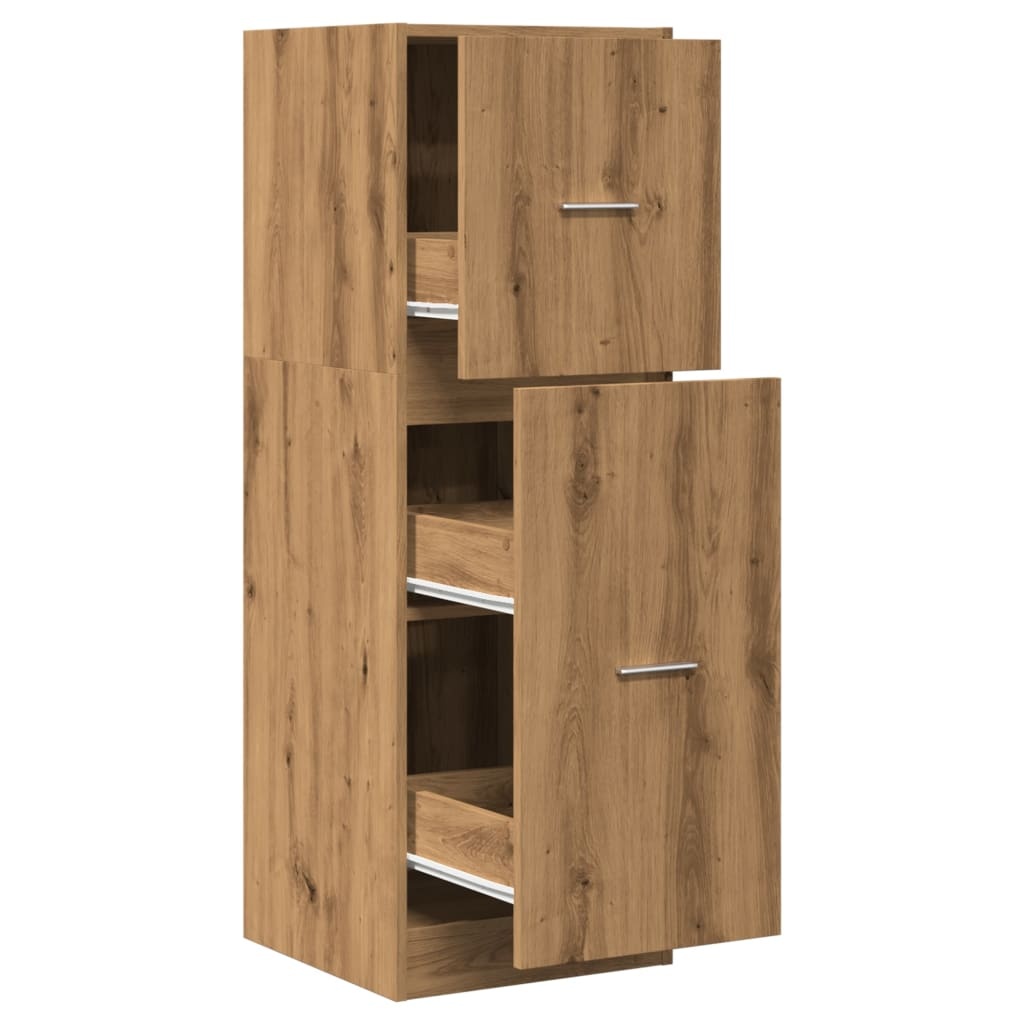 VidaXL Apothekerskast 40x41x118 cm bewerkt hout artisanaal eikenkleur