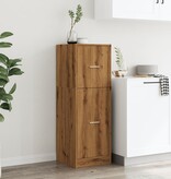 VidaXL Apothekerskast 40x41x118 cm bewerkt hout artisanaal eikenkleur