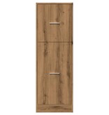 VidaXL Apothekerskast 40x41x118 cm bewerkt hout artisanaal eikenkleur