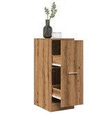 VidaXL Apothekerskast 30x41x77,5 cm bewerkt hout artisanaal eikenkleur