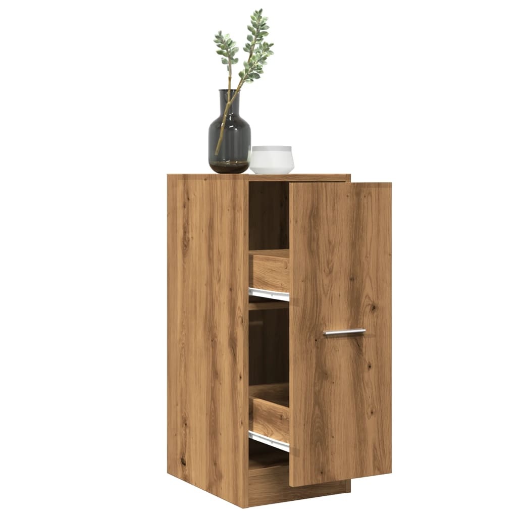 VidaXL Apothekerskast 30x41x77,5 cm bewerkt hout artisanaal eikenkleur
