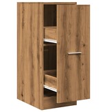 VidaXL Apothekerskast 30x41x77,5 cm bewerkt hout artisanaal eikenkleur