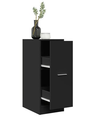 VidaXL Apothekerskast 30x41x77,5 cm bewerkt hout zwart