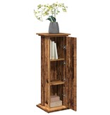 VidaXL Sokkel met opbergruimte 31x30x90 cm bewerkt hout oud houtkleur