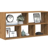 VidaXL Wandschap 100x25x50 cm bewerkt hout artisanaal eikenkleurig