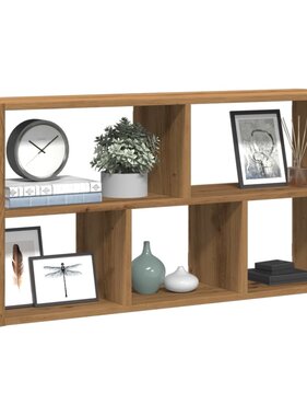 VidaXL Wandschap 100x25x50 cm bewerkt hout artisanaal eikenkleurig