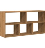 VidaXL Wandschap 100x25x50 cm bewerkt hout artisanaal eikenkleurig