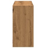 VidaXL Wandschap 100x25x50 cm bewerkt hout artisanaal eikenkleurig