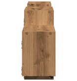 VidaXL Wandschap 129x18x42 cm bewerkt hout artisanaal eikenkleurig
