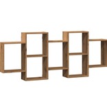 VidaXL Wandschap 159x18x65 cm bewerkt hout artisanaal eikenkleurig