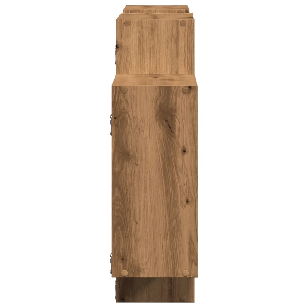 VidaXL Wandschap 159x18x65 cm bewerkt hout artisanaal eikenkleurig