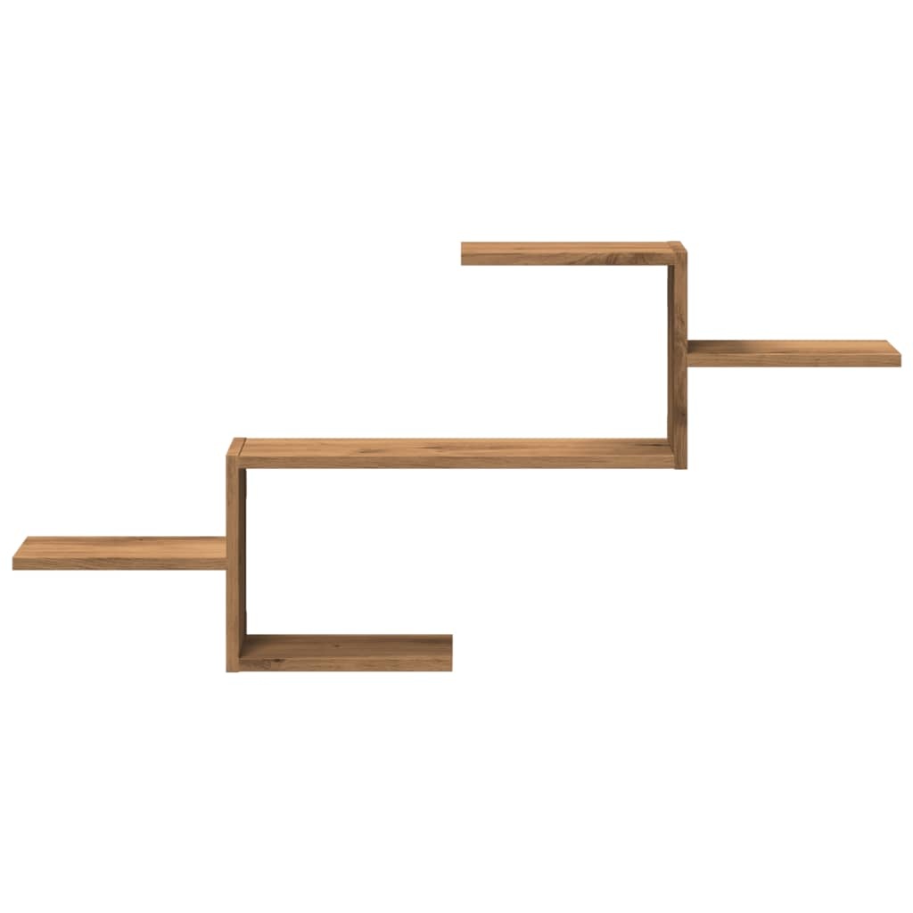 VidaXL Wandschap 104x15x49 cm bewerkt hout artisanaal eikenkleurig