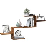 VidaXL Wandschap 104x15x49 cm bewerkt hout oud houtkleurig