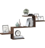 VidaXL Wandschap 104x15x49 cm bewerkt hout bruin eikenkleurig