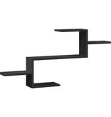 VidaXL Wandschap 104x15x49 cm bewerkt hout zwart
