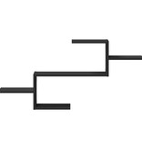 VidaXL Wandschap 104x15x49 cm bewerkt hout zwart