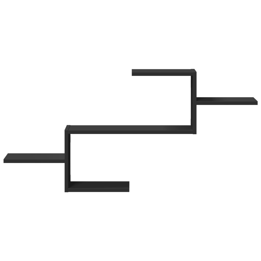 VidaXL Wandschap 104x15x49 cm bewerkt hout zwart