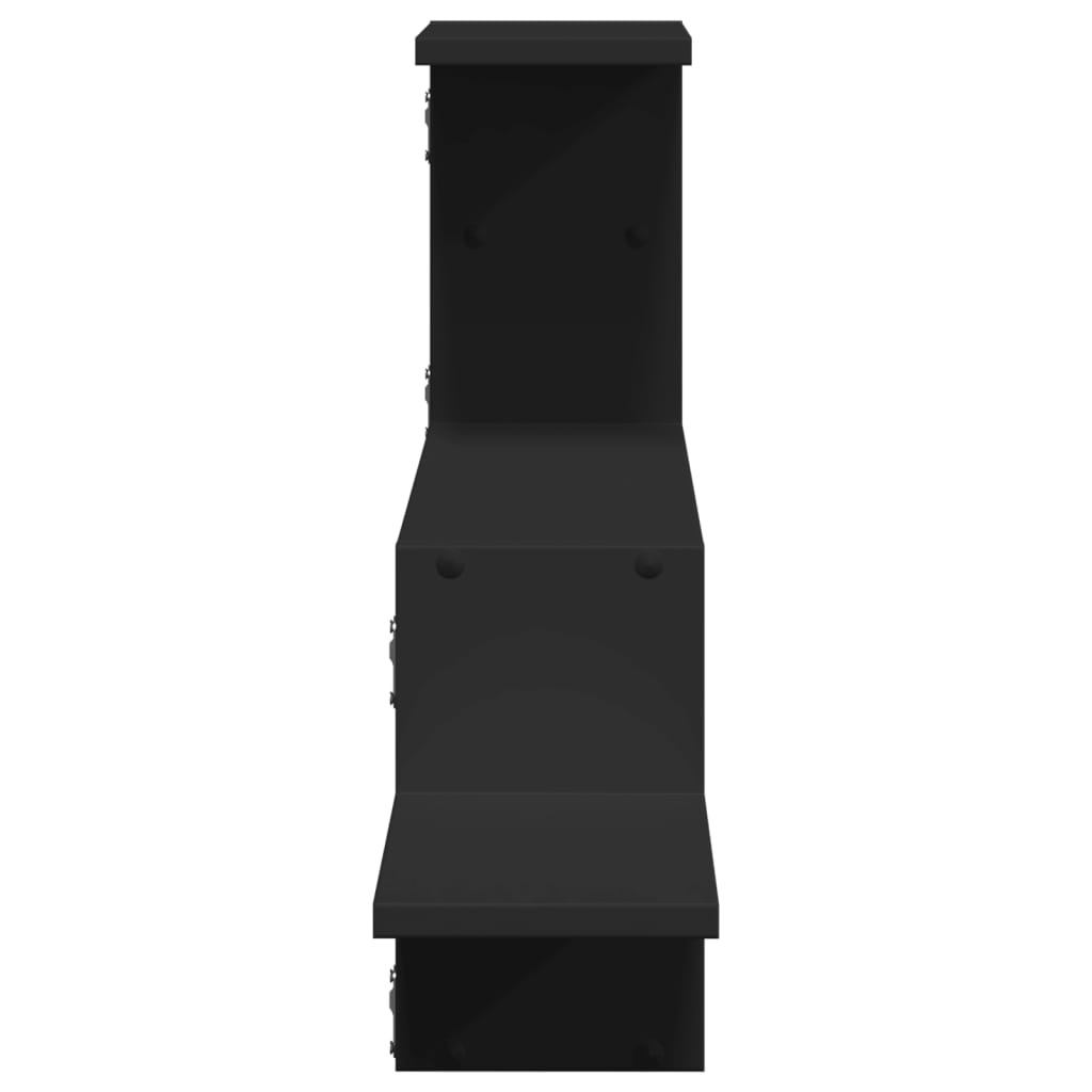 VidaXL Wandschap 104x15x49 cm bewerkt hout zwart