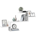 VidaXL Wandschap 104x15x49 cm bewerkt hout wit