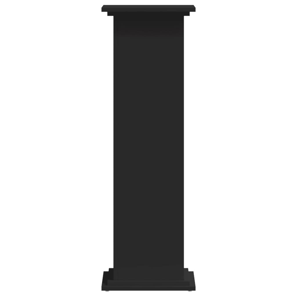 VidaXL Plantenstandaard 33x33x100 cm bewerkt hout zwart