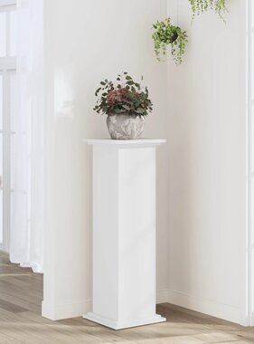 VidaXL Plantenstandaard 33x33x100 cm bewerkt hout wit