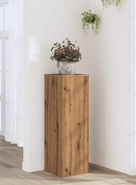 VidaXL Plantenstandaard 33x33x100 cm bewerkt hout artisanaal eiken