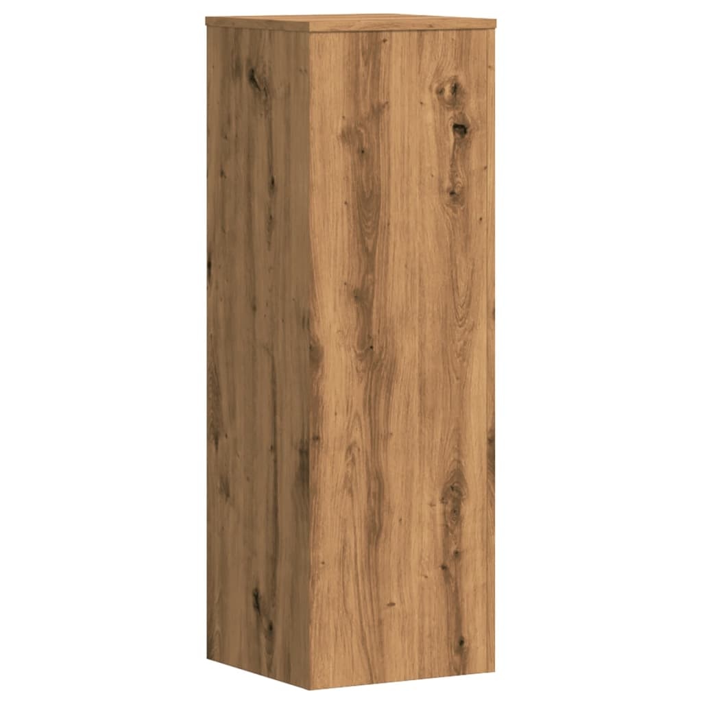 VidaXL Plantenstandaard 33x33x100 cm bewerkt hout artisanaal eiken