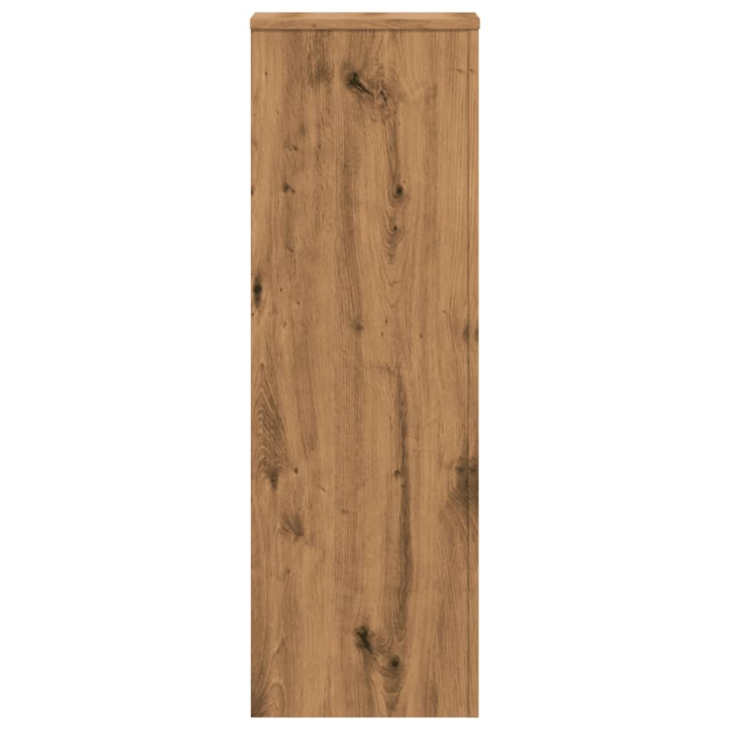 VidaXL Plantenstandaard 33x33x100 cm bewerkt hout artisanaal eiken