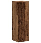 VidaXL Plantenstandaards 2 st 25x25x80 cm bewerkt hout oud houtkleurig