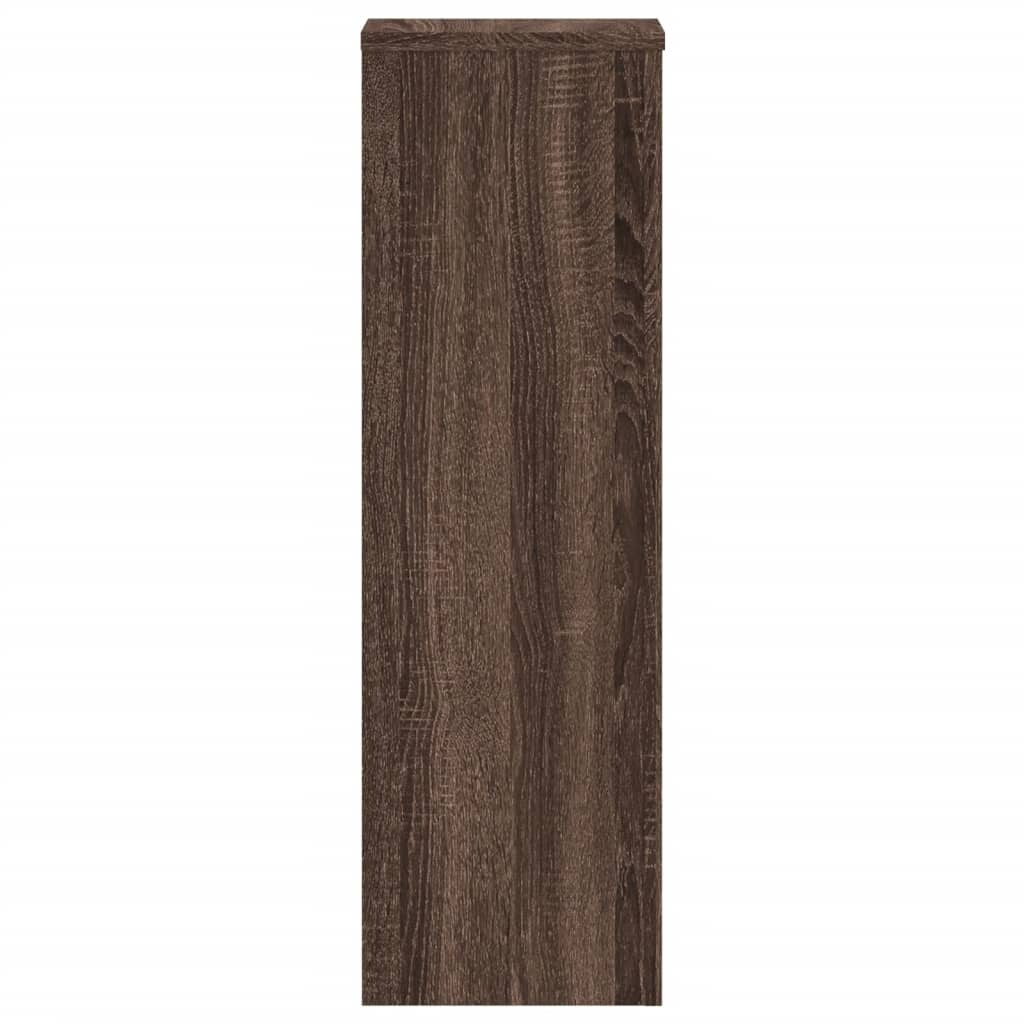 VidaXL Plantenstandaards 2 st 25x25x80 cm bewerkt hout bruin eiken