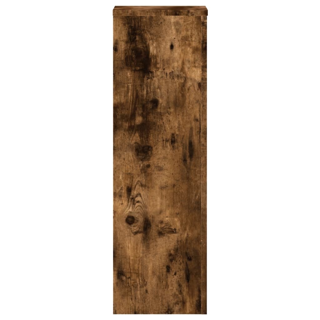 VidaXL Plantenstandaards 2 st 25x25x80 cm bewerkt hout gerookt eiken