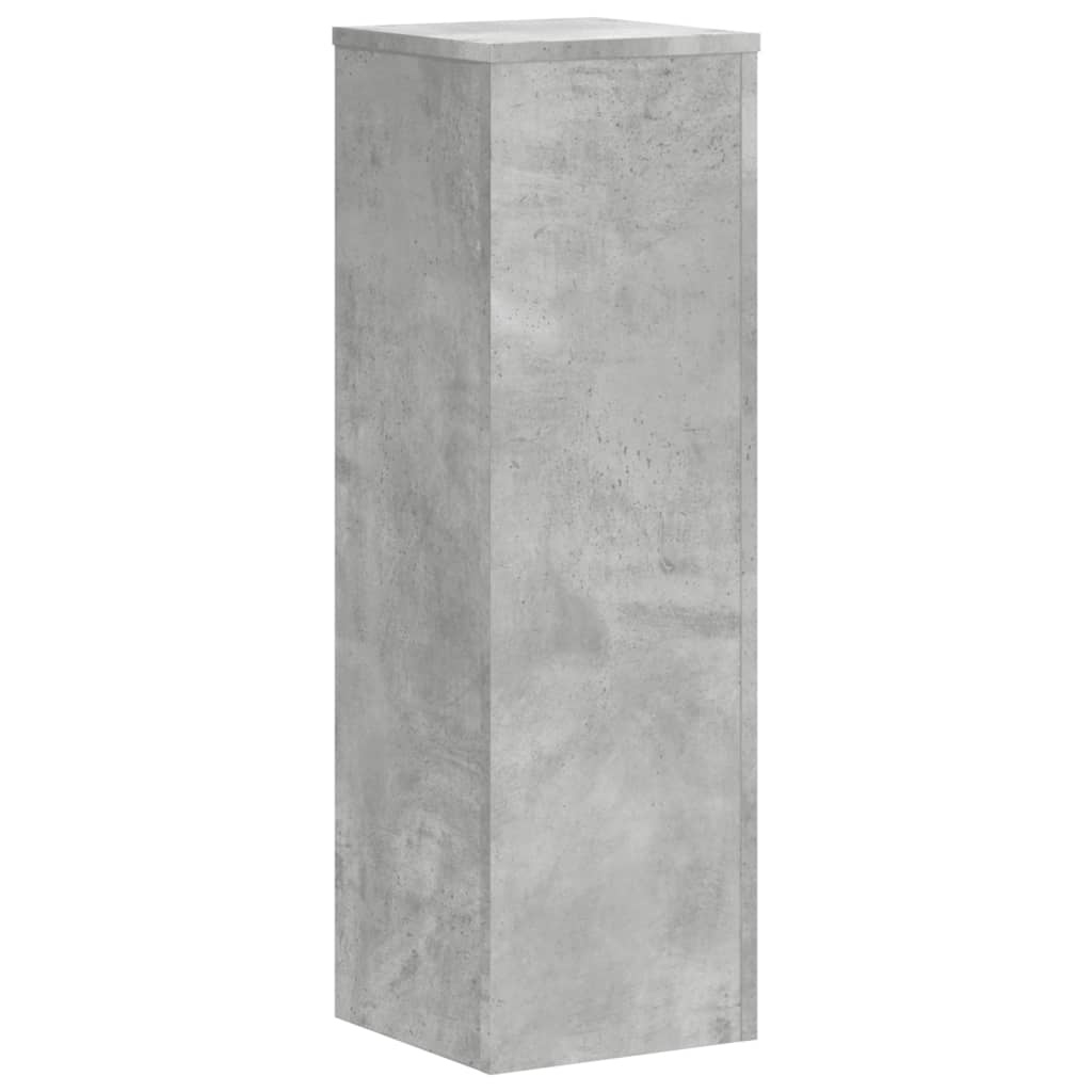 VidaXL Plantenstandaards 2 st 25x25x80 cm bewerkt hout betongrijs