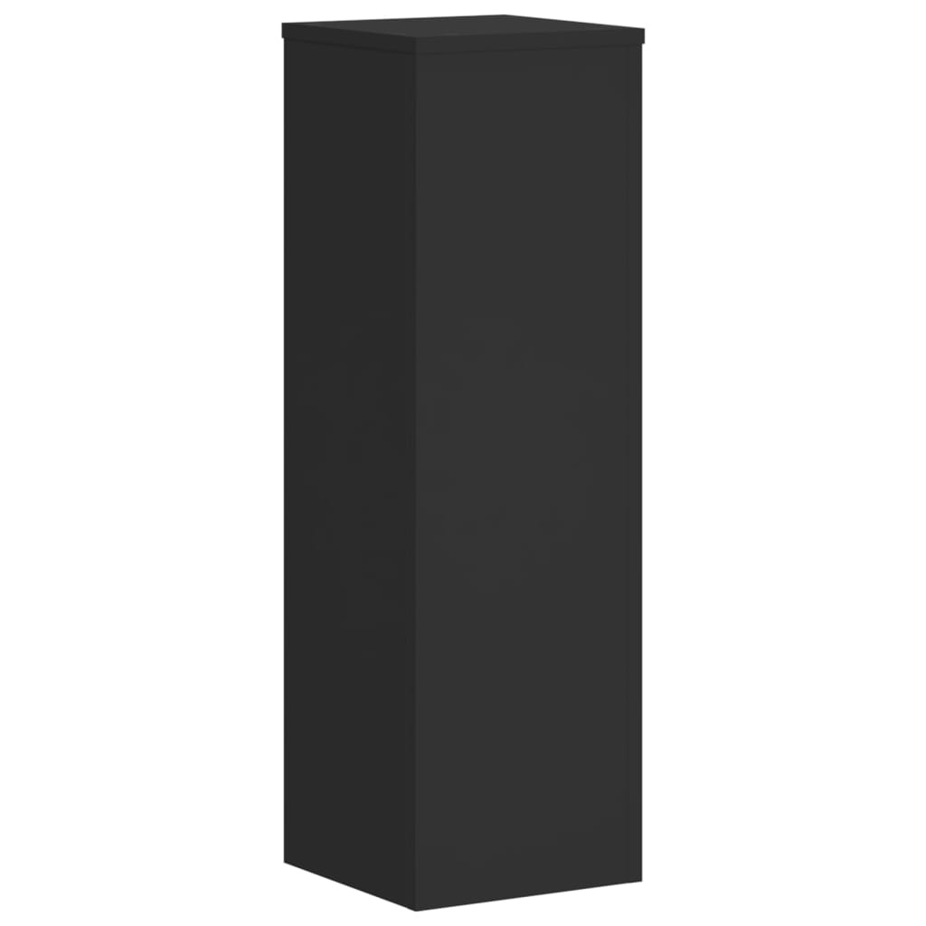 VidaXL Plantenstandaards 2 st 25x25x80 cm bewerkt hout zwart